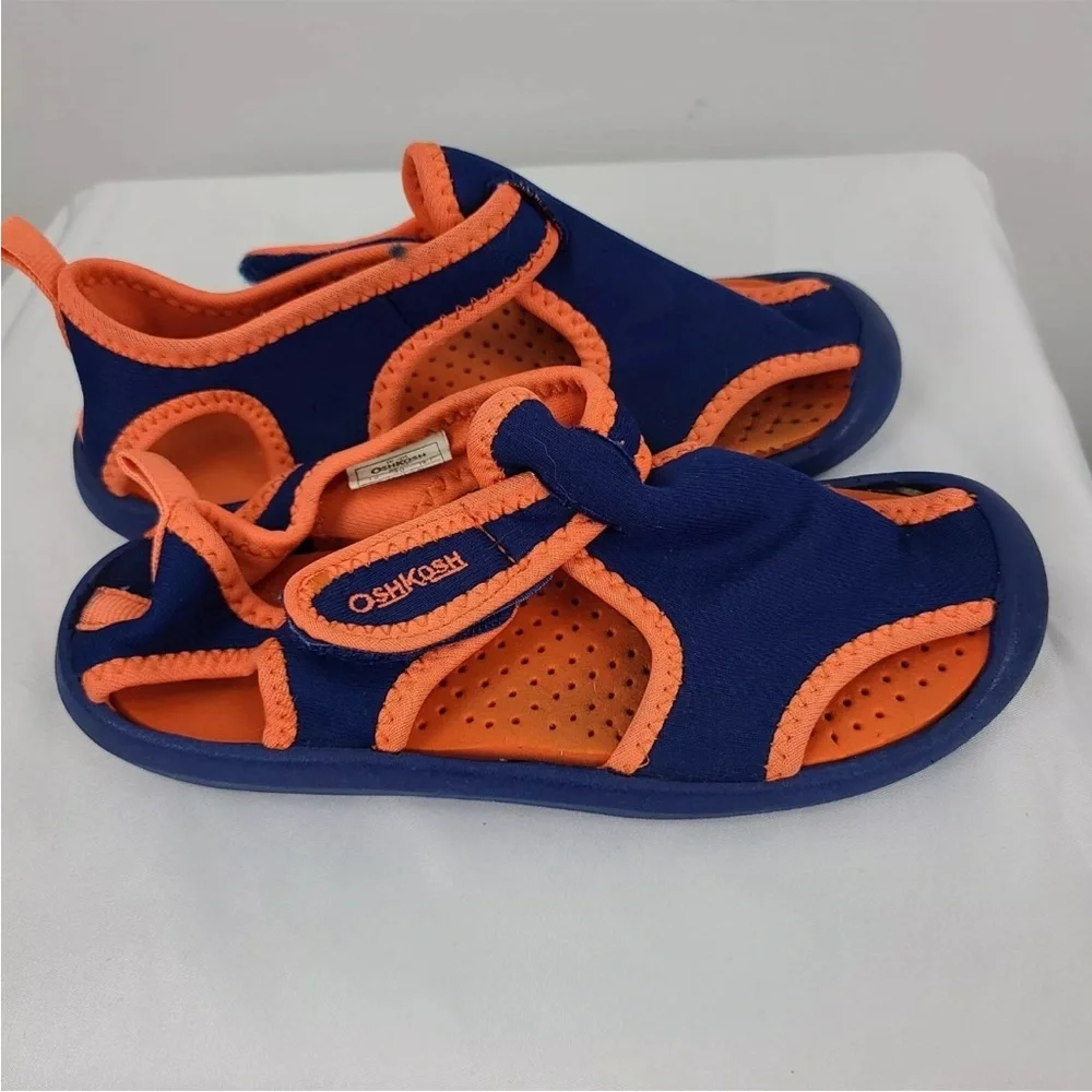 OshKosh Little Kids Water Shoes Orange Blue Size 12